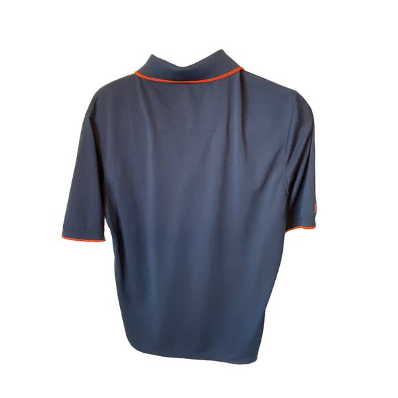 Antigua New York Mets Baseball Polo Shirt Navy w/Orange Trim Medium Style Elite‎ - Picture 4 of 4